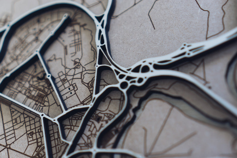 Toledo laser cut Map