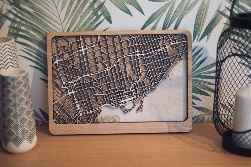 Toronto laser cut map