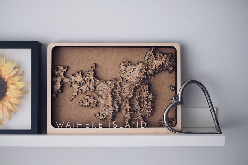 Waiheke Island New Zealand Topographic Map