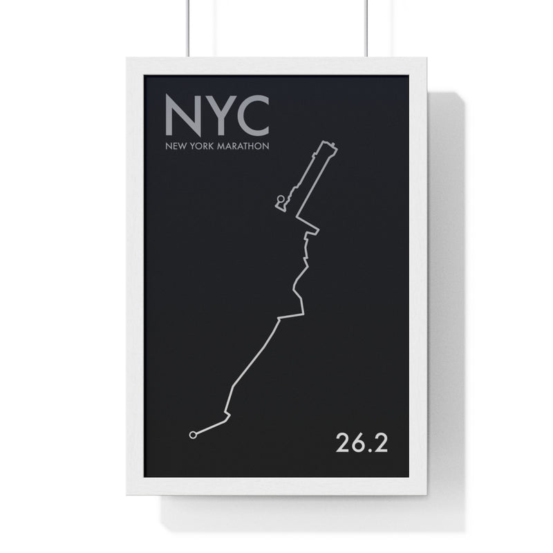 New York Marathon Print Framed. Minimal Style