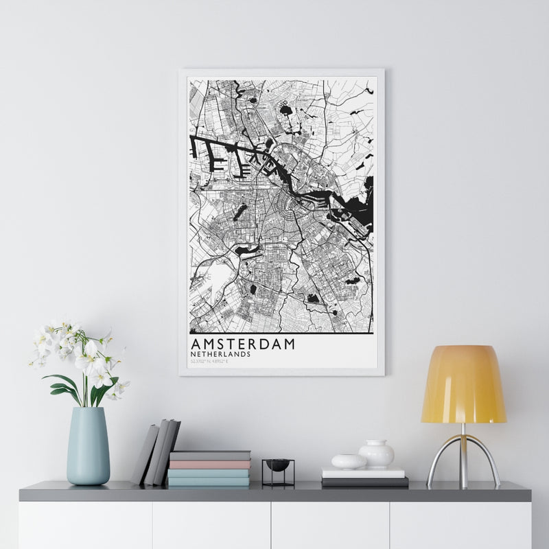 Amsterdam City Print Framed. Classic Style