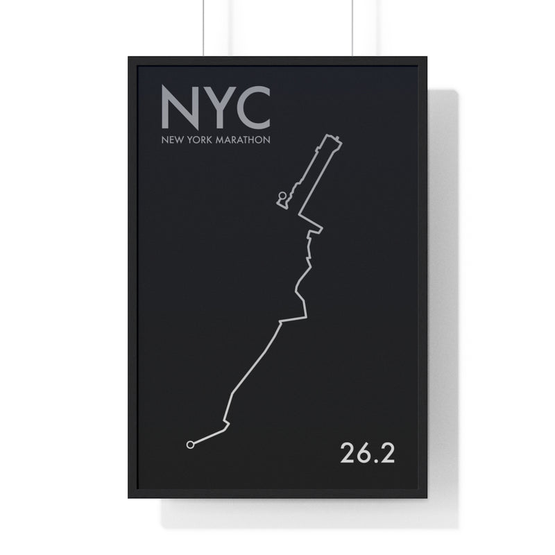 New York Marathon Print Framed. Minimal Style