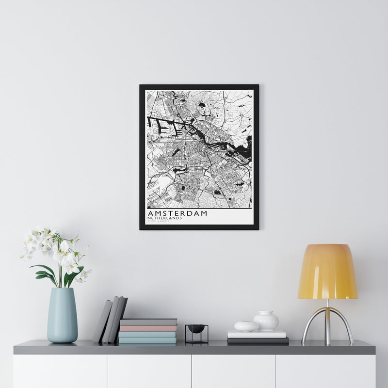 Amsterdam City Print Framed. Classic Style