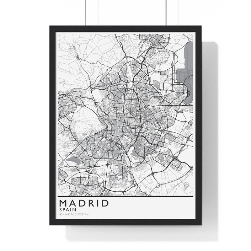 Custom Location City Print. Framed. Classic Style