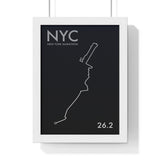 New York Marathon Print Framed. Minimal Style