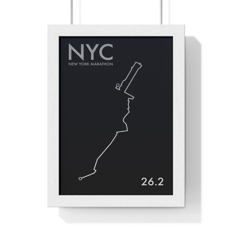 New York Marathon Print Framed. Minimal Style