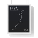 New York Marathon Print Framed. Minimal Style