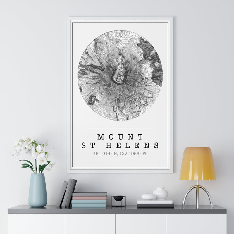 mt st helens map print