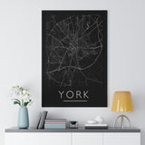 York Map Print. Framed. Mono Style