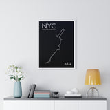 New York Marathon Print Framed. Minimal Style