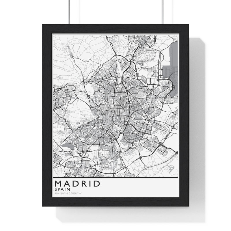 Madrid City Print Framed. Classic Style