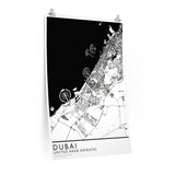 Dubai map print