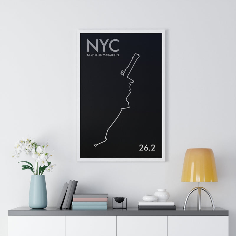 Custom Location Marathon Map Print. Minimal Style