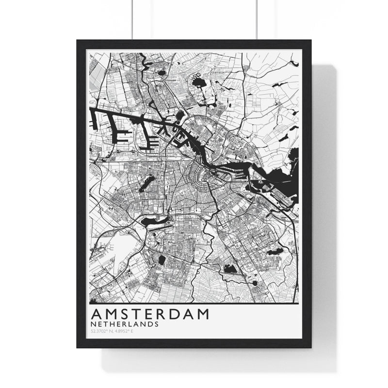 Amsterdam City Print Framed. Classic Style