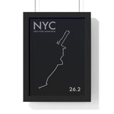 New York Marathon Print Framed. Minimal Style