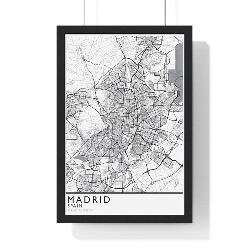 Madrid City Print Framed. Classic Style