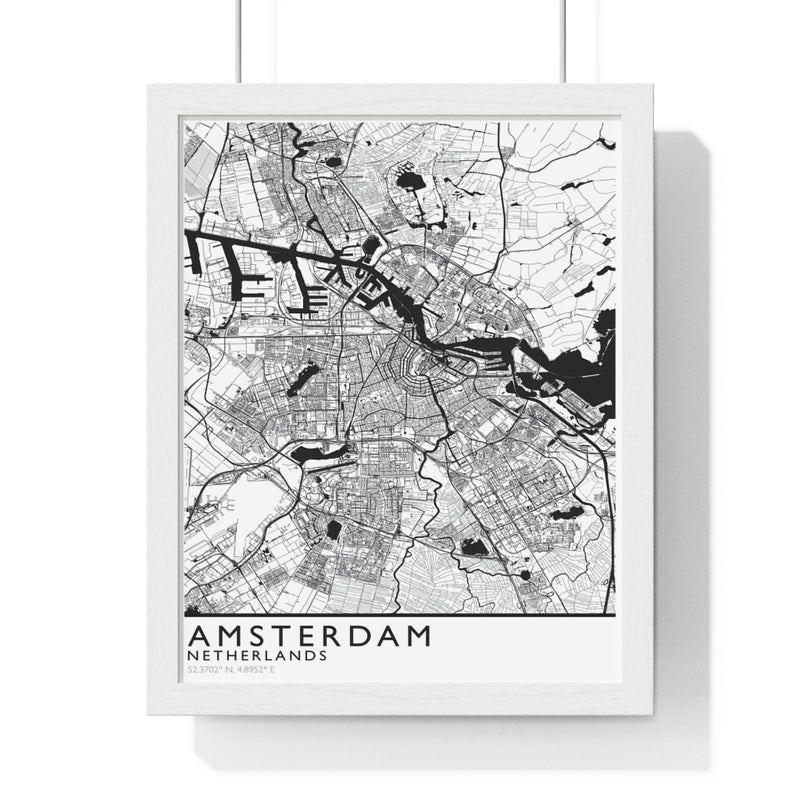 Amsterdam City Print Framed. Classic Style