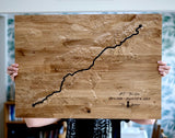 Appalachian Trail Topographic Carved Map