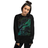 Custom Cartographic Unisex Sweatshirt. Topographic Design