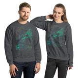 Custom Cartographic Unisex Sweatshirt. Topographic Design