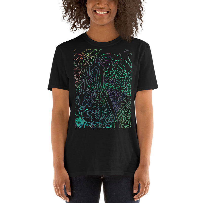 Mount Everest Base Camp Unisex T-Shirt. Topographic Design